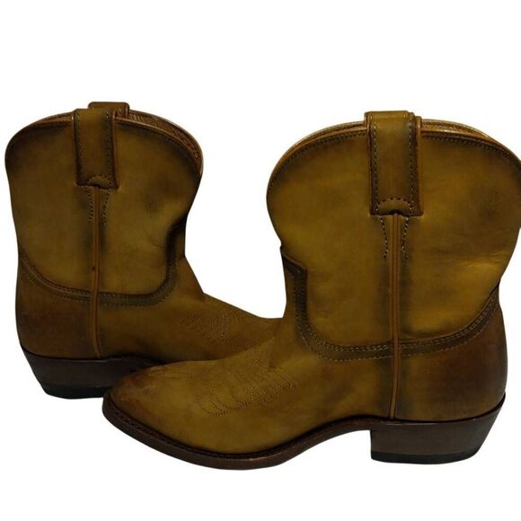 Frye Boots Billy Short Cognac Cowgirl Boots Women's Size 6 - Picture 2 of 14